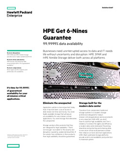HPE 3PAR: Get 6-Nines Guarantee Program