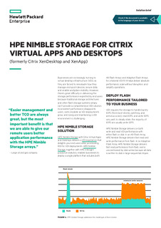 HPE Nimble Storage for Citrix Virtual Apps and Desktop