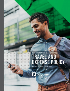 How to Create a Best-in-Class Travel and Expense Policy