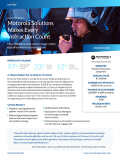 Motorola Solutions Makes Every Interaction Count