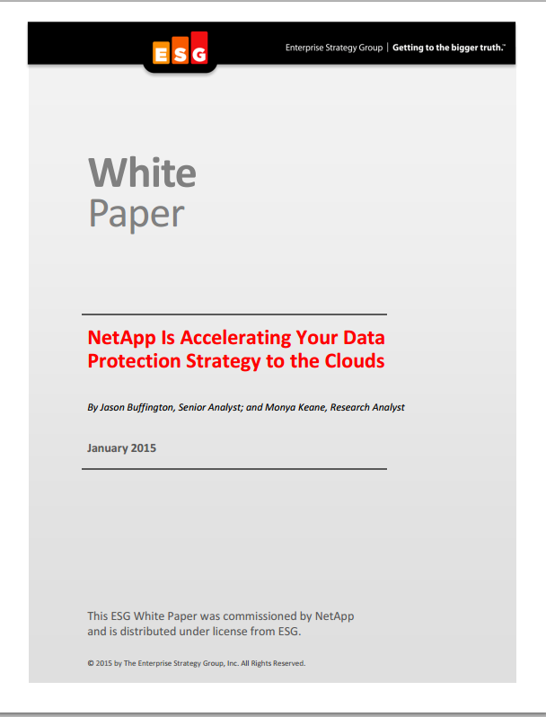 NetApp Is Accelerating Your Data Protection Strategy to the Clouds