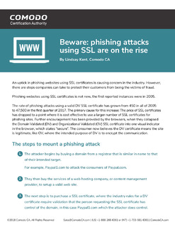 Beware: Phishing Attacks Using SSL Are on the Rise