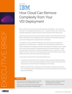 How Cloud Can Remove Complexity from Your VDI Deployment