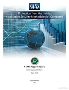 SANS Protection from the Inside: Application Security Methodologies Compared