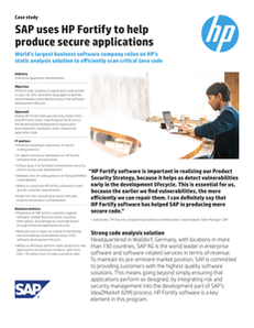 SAP Uses HP Fortify to Help Produce Secure Applications