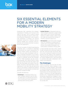 Six Essential Elements for a Modern Mobility Strategy