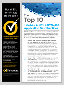 The Top 10 TLS/SSL CLient, Server, and Application Best Practices