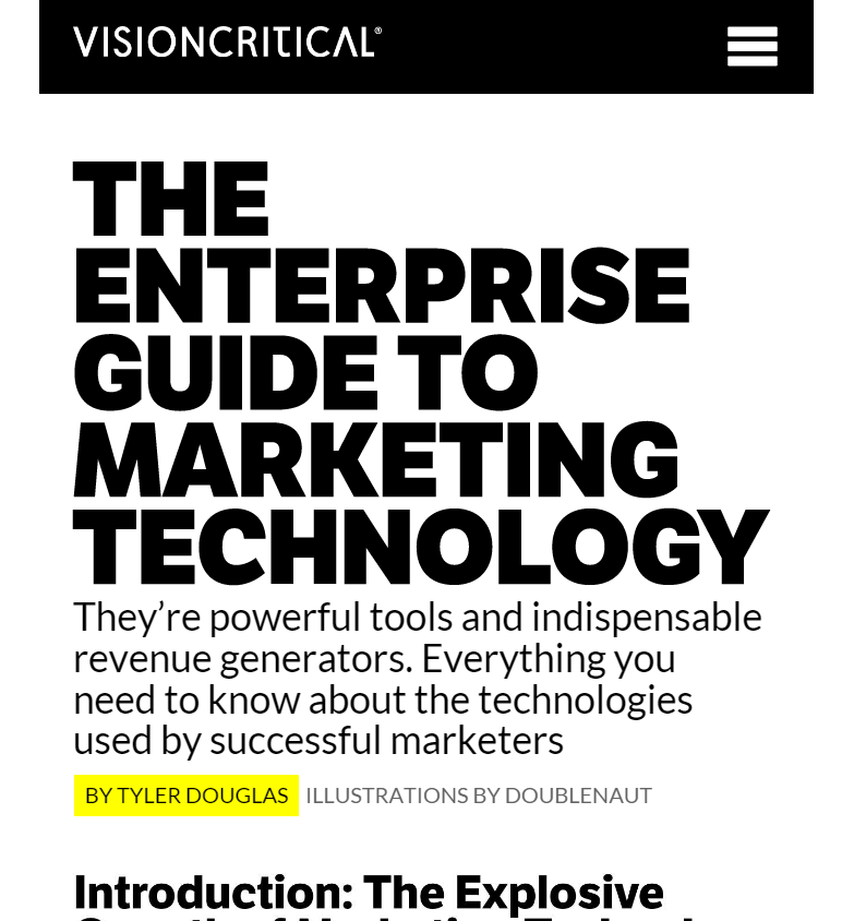 The Enterprise Guide to Marketing Technology
