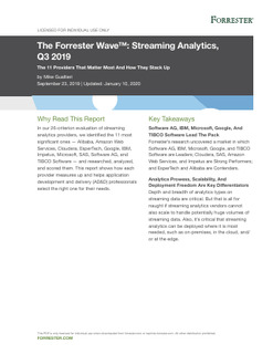 Cloudera Named a Strong Performer in The Forrester Wave™: Streaming Analytics, Q3 2019