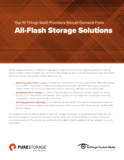 Top 10 Things SaaS Providers Should Demand from All-Flash Storage Solutions