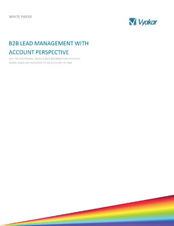 B2B Lead Management With Account Perspective
