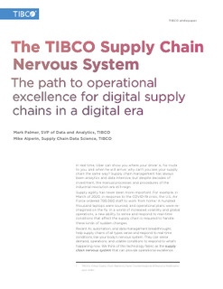 The Digital Supply Chain Nervous System