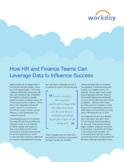 How HR and Finance Teams Can Leverage Data to Influence Success
