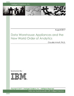 Data Warehouse Appliances and the New World Order of Analytics