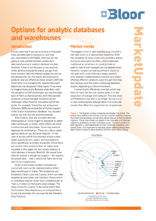 Options for Analytic Databases and Warehousing and Market Update 2020