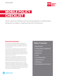 Mobile Policy Checklist