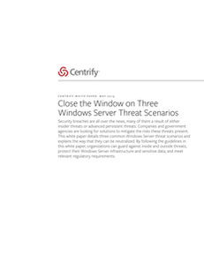 Close the Window on Three Window Server Threat Scenarios