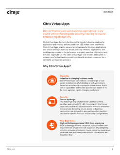 Data Sheet: Citrix Virtual Apps