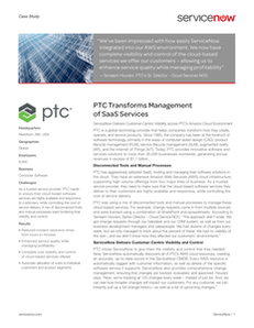 PTC Transforms Management of SaaS Services