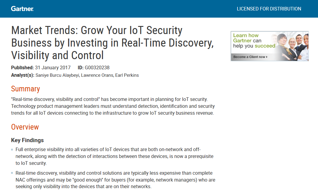 Grow Your IoT Security Business by Investing in Real-Time Discovery, Visibility and Control
