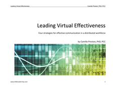 Leading Virtual Effectiveness: 4 Strategies for Effective Communication