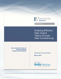 Enabling Efficient, High Output Teams through Web Conferencing