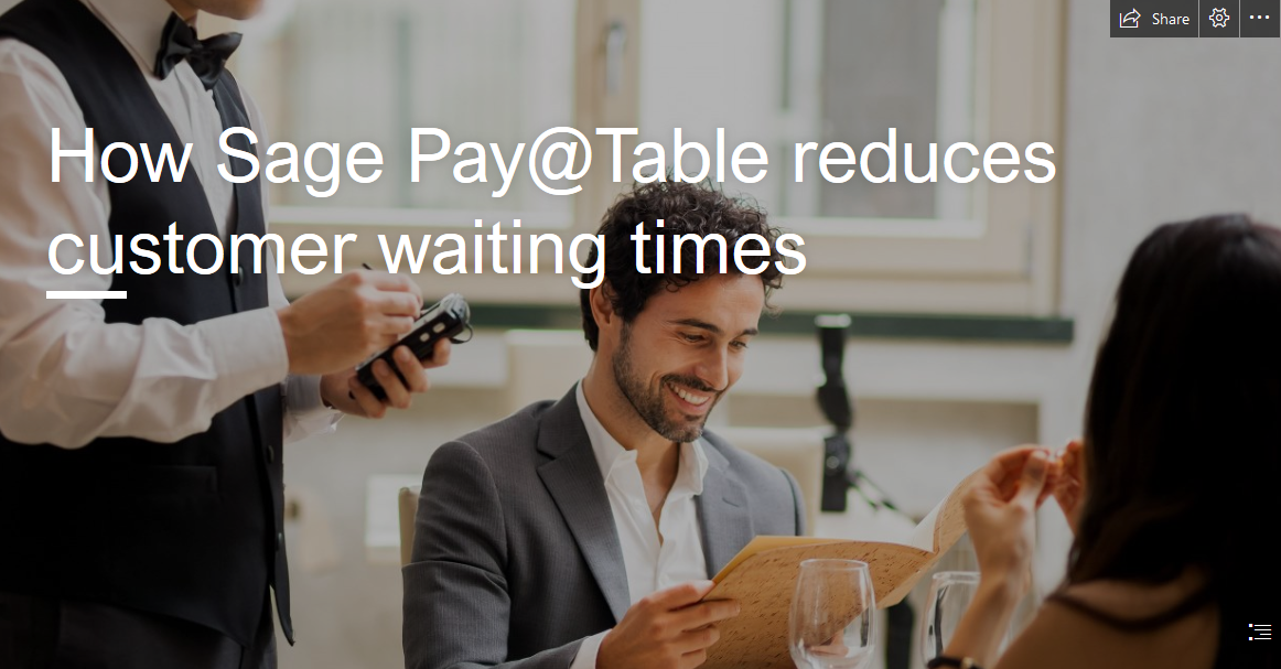 How Sage Pay@Table reduces customer waiting times