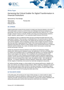 Harnessing the Critical Enabler for Digital Transformation in Financial Institutions