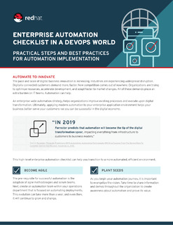 Enterprise automation checklist in a DevOps world