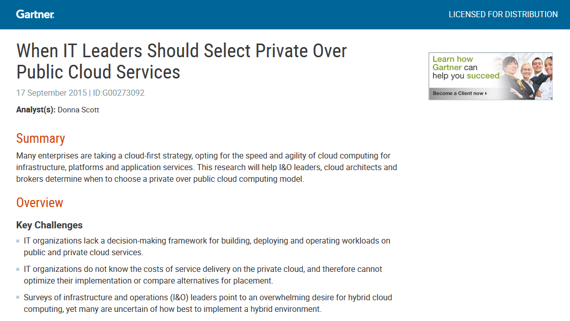 Move Traditional Apps to Cloud – Gartner Report