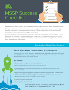 MSSP Checklist