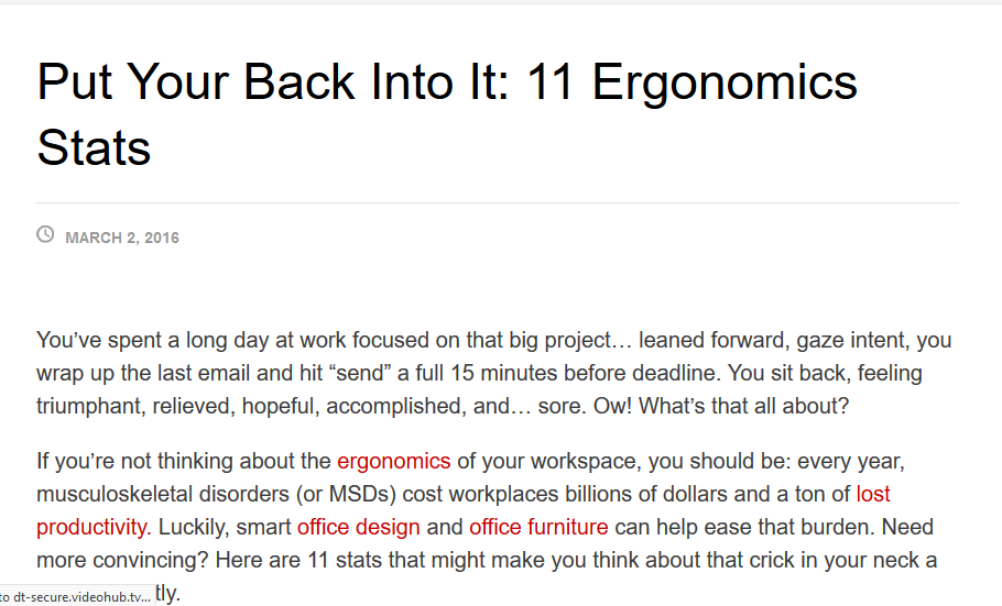 Put Your Back into It: 11 Ergonomics Stats