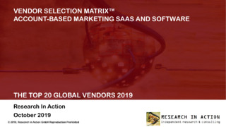 Engagio Named #1 Global Winner in Research in Action’s Vendor Selection Matrix™: Account-Based Marketing SaaS and Software