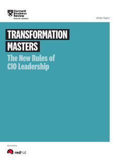 Harvard Business Review: New Rules of CIO Leadership