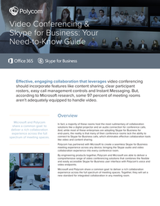Video conferencing & Skype for Business: Your need-to-know guide