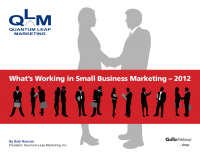What’s Working in Small Business Marketing