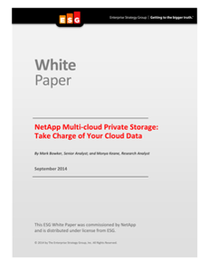 ESG: NetApp Multi-Cloud Private Storage: Take Charge of Your Cloud Data
