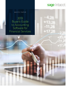 2019 Buyer’s Guide to Accounting Software for Financial Services
