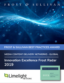 Limelight Receives Frost and Sullivan Innovation Excellence Award for Video Delivery
