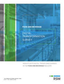Food and Beverage: Digital Transformation Survey