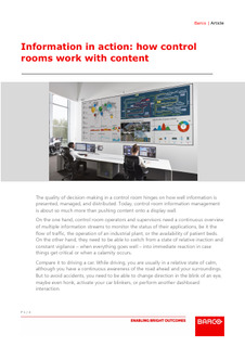 Information in action: how control rooms work with content