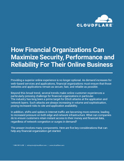 How Financial Organizations Can Maximize Security, Performance and Reliability For Their Online Business