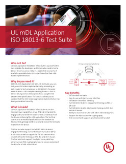 UL mDL Application ISO 18013-6 Test Suite