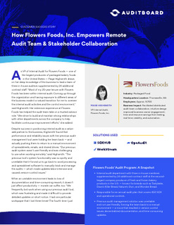 How Flowers Foods, Inc. Empowers Remote Audit Team & Stakeholder Collaboration