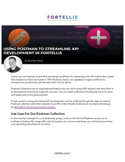 Using Postman to Streamline API Development in Fortellis