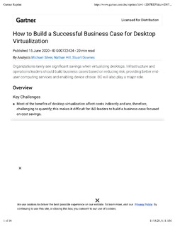 Gartner Report: How to Build a Successful Business Case for Desktop Virtualization