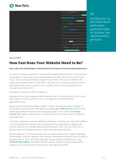 How Fast Does Your Website Need to Be?