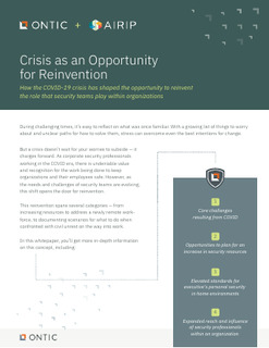 Crisis as an Opportunity for Reinvention