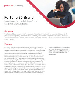 Fortune 50 Brand Protects Web and Mobile Apps From Credential Stuffing Attacks