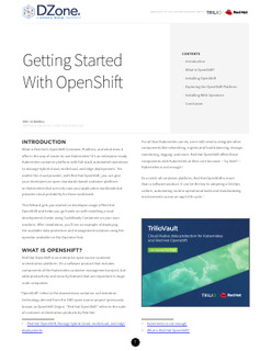 Getting Started With OpenShift